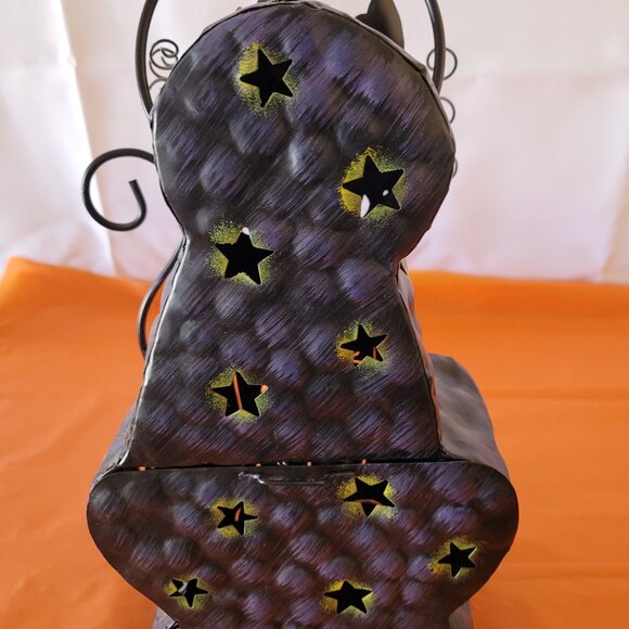 Really Cute Metal Whimsical Black Cat Votive Tea Light Candle Holder - Picture 2 of 3